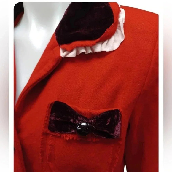 💥HOST PICK💥 Marc Jacobs Red Wool Cashmere Peacoat Size Large - Picture 9 of 16